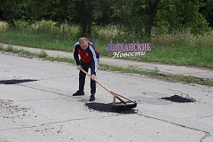 На шиханских улицах идет ямочный ремонт