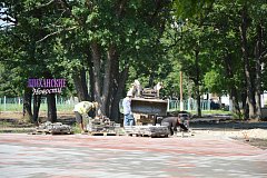 В шиханском парке приступили к благоустройству «детской» зоны